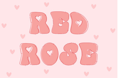 Red Rose Retro Valentine Font
