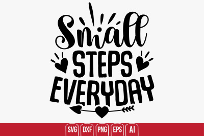 Small Steps Everyday svg cut file