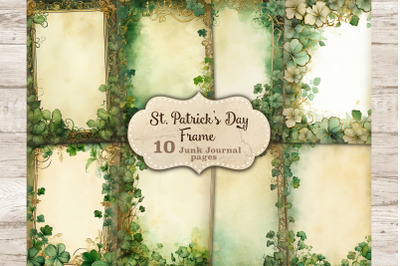 St. Patrick&amp;&23;039;s Day Junk Journal Paper | Shamrock Printable