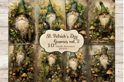 St. Patrick&amp;&23;039;s Day Junk Journal Pages | Gnome Printable Set