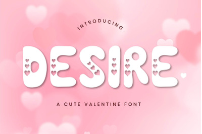 Desire - A Cute Valentine Font