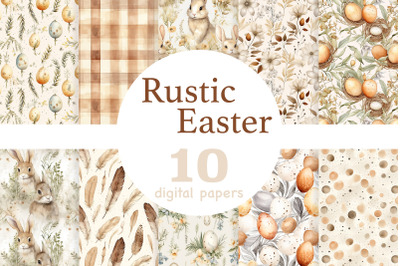 Rustic Easter Seamless Pattern | Easter Eggs Paper