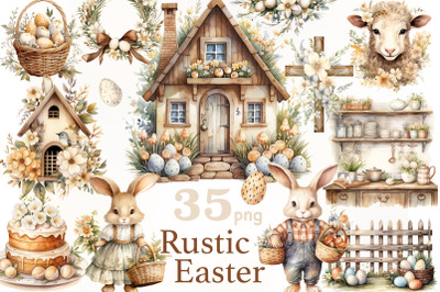 Rustic Easter Clipart | Spring Clipart Bundle