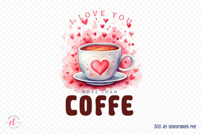 I Love You More Than Coffee Sublimation