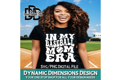 In My Baseball Mom Era SVG PNG, Baseball Mom Svg, Baseball Mama Svg, B