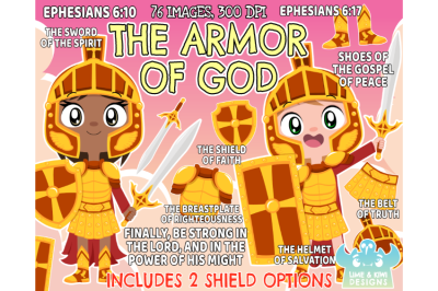 The Armor Of God Clipart (Lime and Kiwi Designs)