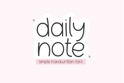Daily Note - Cute Handwriting Font