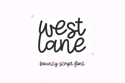 West Lane - Bouncy Script Font