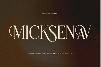 Micksenav - Display Serif Font