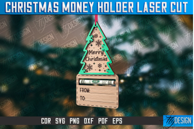 Christmas Money Holder Laser Cut | Gift Design | CNC File