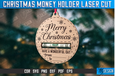 Christmas Money Holder Laser Cut | Gift Design | CNC File