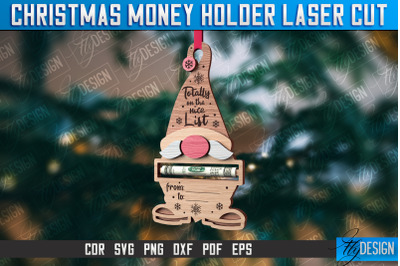 Christmas Money Holder Laser Cut | Gift Design | CNC File