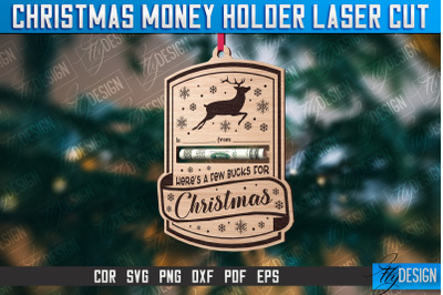 Christmas Money Holder Laser Cut | Gift Design | CNC File