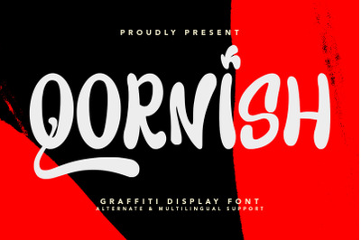 Qornish Graffiti Display Font