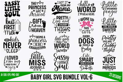 Baby Girl SVG Bundle