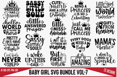 Baby Girl SVG Bundle