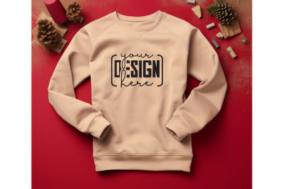 Christmas Women Sand Sweatshirt Mockups , Girls Mockups, Digital Downl