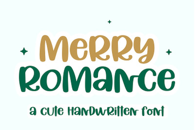 Merry Romance - A Cute Handwritten font