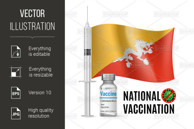 Immunization Icon of Bhutan