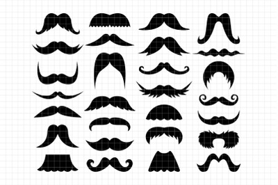 Gentleman&#039;s Mustaches-Digital Clipart (LES.CL36)
