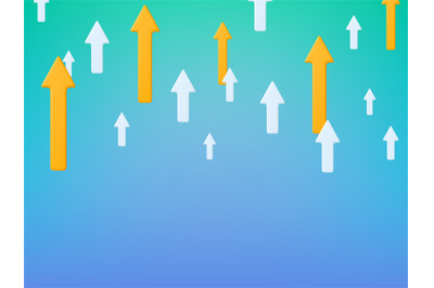 Arrows flying up, analytics concept. Financial business growth, succes