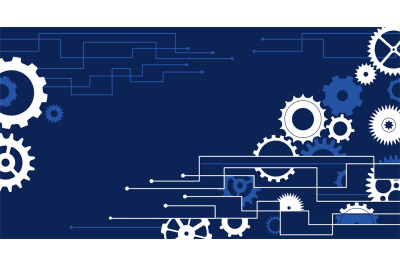 Gears background&2C; data science and technology. Cogs wheels industrial