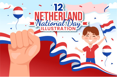 12 Netherland National Day Illustration