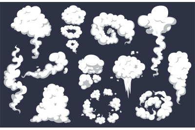 Cartoon smoke on wind&2C; smoking comic kit. Explosion effect&2C; cooking fo