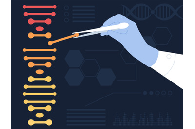 Crispr dna concept&2C; baby genetics modification. Biochemistry and techn