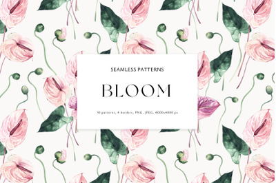 Bloom Watercolor Patterns