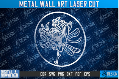 Metal Wall Art Laser Cut | Metal Flowers Laser Cut Design | CNC File