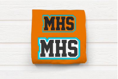 MHS High School Initials | Embroidery