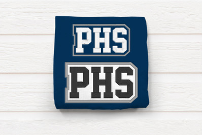 PHS High School Initials | Embroidery