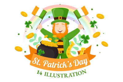 14 Happy St Patrick&#039;s Day Illustration