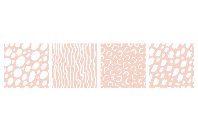 Aesthetic grunge seamless pattern. Sketch dots and stripes, decorative