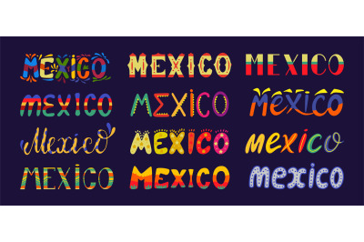 Mexican typography lettering, latino carnival ethnic lettering. Fiesta