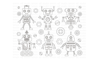400 43404 846b20f4e0be1bfcde8d5cb2726377c290049344 robot and friends digital stamp les ds37