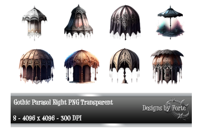 Gothic Parasol Graphic Transparent