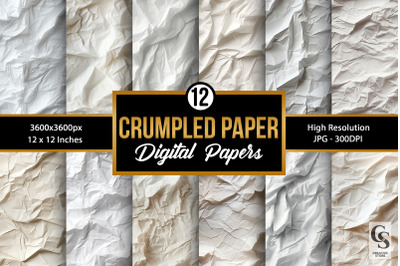 Crumpled Paper Seamless Pattern Backgrounds