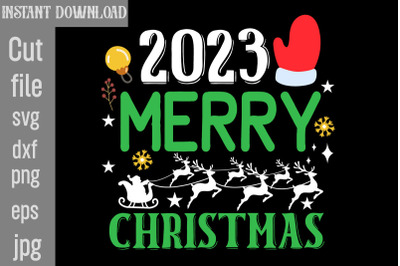 2023 Merry Christmas SVG cut file&2C;Christmas png Bundle&2C; pink Christmas