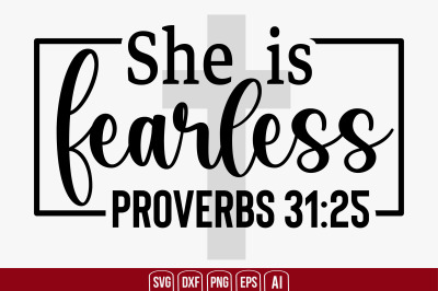 She is Fearless svg cut file
