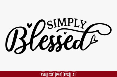 Simply Blessed svg cut file