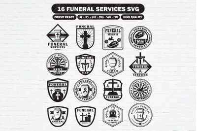 Funeral Memorial service logo svg bundle