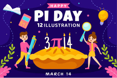 12 Happy Pi Day Illustration