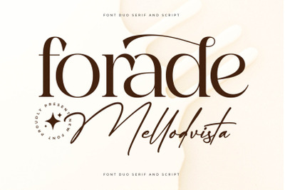 Forade Mellodvista Font Duo