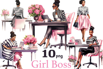 Girl Boss Clipart | Boss Babe Office Clipart