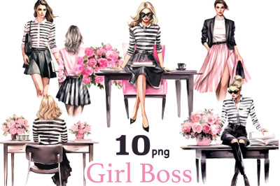 Girl Boss Clipart | Boss Babe Office Clipart