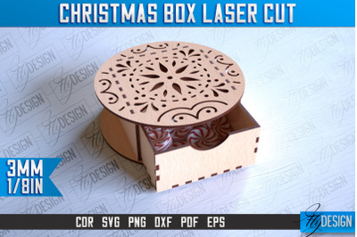 Christmas Box Laser Cut | Christmas Design | CNC Files