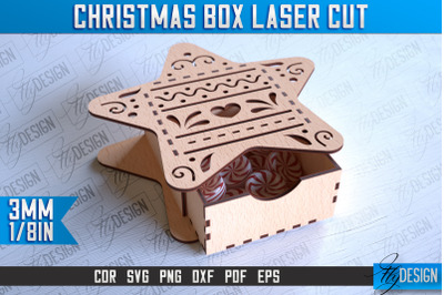 Christmas Box Laser Cut | Christmas Design | CNC Files