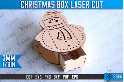 Christmas Box Laser Cut | Christmas Design | CNC Files